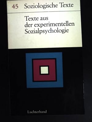 Immagine del venditore per Texte aus experimentellen Sozialpsychlogie. (Nr. 45) venduto da books4less (Versandantiquariat Petra Gros GmbH & Co. KG)