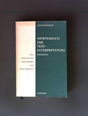 Seller image for Wrterbuch der Textinterpretation. for sale by books4less (Versandantiquariat Petra Gros GmbH & Co. KG)