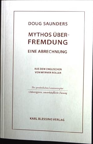 Bild des Verkufers fr Mythos berfremdung: eine Abrechnung. zum Verkauf von books4less (Versandantiquariat Petra Gros GmbH & Co. KG)