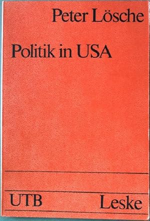 Bild des Verkufers fr Politik in USA. UTB (Nr. 653) zum Verkauf von books4less (Versandantiquariat Petra Gros GmbH & Co. KG)