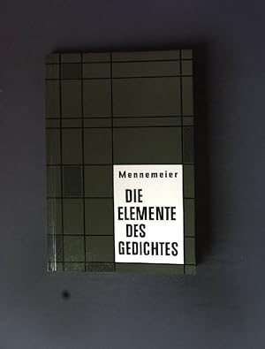 Bild des Verkufers fr Die Elemente des Gedichtes. zum Verkauf von books4less (Versandantiquariat Petra Gros GmbH & Co. KG)