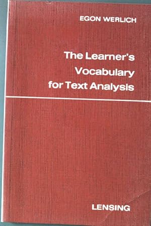 Seller image for The Learners: Vocabulary for Text Analysis. for sale by books4less (Versandantiquariat Petra Gros GmbH & Co. KG)