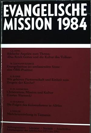 Bild des Verkufers fr Evangelische Mission 1984. zum Verkauf von books4less (Versandantiquariat Petra Gros GmbH & Co. KG)