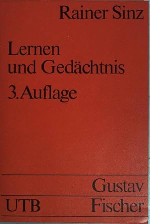 Bild des Verkufers fr Lernen und Gedchtnis. UTB (Nr. 358), 3. Auflage, zum Verkauf von books4less (Versandantiquariat Petra Gros GmbH & Co. KG)