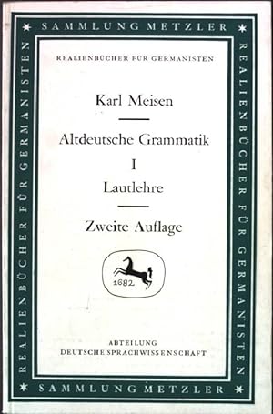 Bild des Verkufers fr Altdeutsche Grammatik Bd. 1: Lautlehre. (Nr. 2) zum Verkauf von books4less (Versandantiquariat Petra Gros GmbH & Co. KG)
