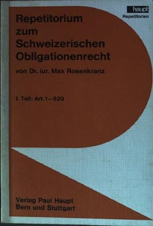 Immagine del venditore per Repitorium zum Schweizerischen Obligationsrecht. venduto da books4less (Versandantiquariat Petra Gros GmbH & Co. KG)