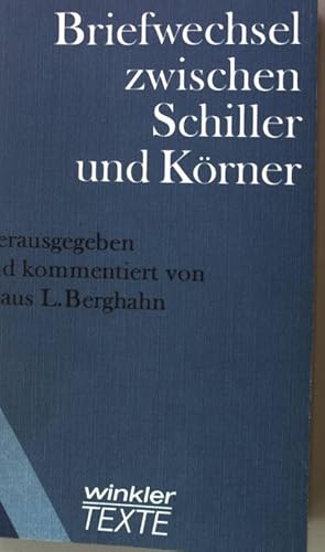 Bild des Verkufers fr Briefwechsel zwischen Schiller und Krner. zum Verkauf von books4less (Versandantiquariat Petra Gros GmbH & Co. KG)