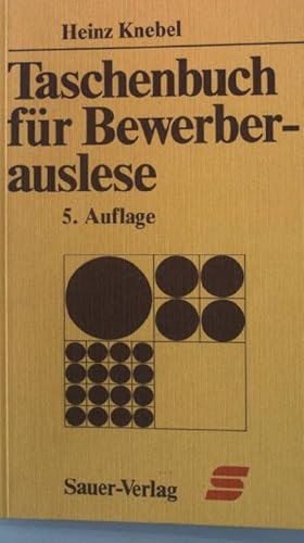Bild des Verkufers fr Taschenbuch fr Bewerberauslese. zum Verkauf von books4less (Versandantiquariat Petra Gros GmbH & Co. KG)