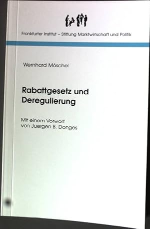 Bild des Verkufers fr Rabattgesetz und Deregulierung. zum Verkauf von books4less (Versandantiquariat Petra Gros GmbH & Co. KG)