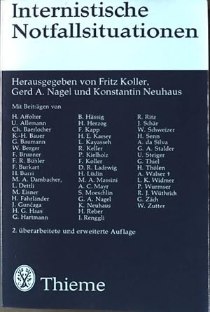 Imagen del vendedor de Internistische Notfallsituationen. 2. Auflage, a la venta por books4less (Versandantiquariat Petra Gros GmbH & Co. KG)