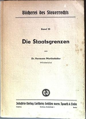 Seller image for Die Staatsgrenzen. for sale by books4less (Versandantiquariat Petra Gros GmbH & Co. KG)
