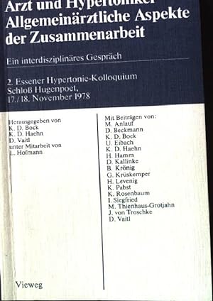 Seller image for Arzt und Hypertoniker, allgemeinrztliche Aspekte der Zusammenarbeit : e. interdisziplinres Gesprch. for sale by books4less (Versandantiquariat Petra Gros GmbH & Co. KG)