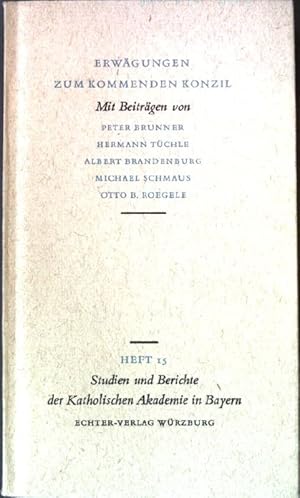 Seller image for Erwgungen zum kommenden Konzil. for sale by books4less (Versandantiquariat Petra Gros GmbH & Co. KG)