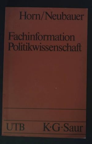 Image du vendeur pour Fachinformation Politikwissenschaft. Nr. UTB 1475, mis en vente par books4less (Versandantiquariat Petra Gros GmbH & Co. KG)