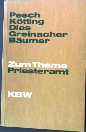 Seller image for Zum Thema Priesteramt. for sale by books4less (Versandantiquariat Petra Gros GmbH & Co. KG)
