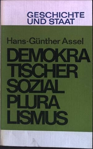 Bild des Verkufers fr Demokratischer Sozialpluralismus. Geschichte und Staat Band 187/188 zum Verkauf von books4less (Versandantiquariat Petra Gros GmbH & Co. KG)