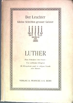 Bild des Verkäufers für Der Leuchter: Luther. zum Verkauf von books4less (Versandantiquariat Petra Gros GmbH & Co. KG)