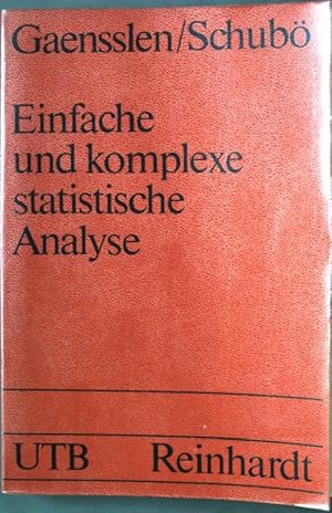 Seller image for Einfache und komplexe statistische Analyse. Nr. UTB 274, for sale by books4less (Versandantiquariat Petra Gros GmbH & Co. KG)