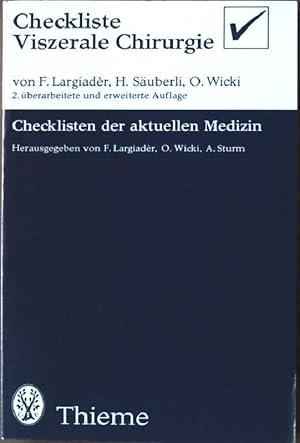 Seller image for Checkliste viszerale Chirurgie. 2. Auflage, for sale by books4less (Versandantiquariat Petra Gros GmbH & Co. KG)