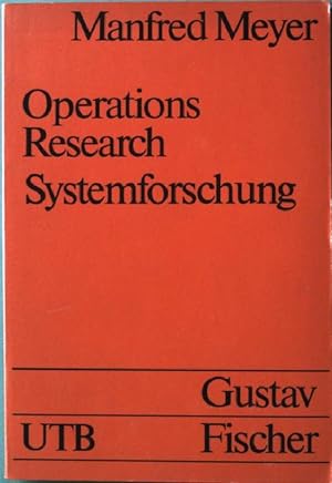 Bild des Verkufers fr Operations Research: Systemforschung. UTB (Nr. 1231) zum Verkauf von books4less (Versandantiquariat Petra Gros GmbH & Co. KG)