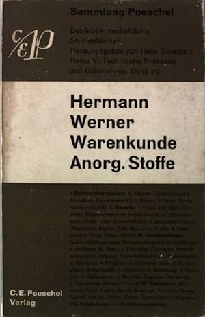 Bild des Verkufers fr Warenkunde - Anorganische Stoffe zum Verkauf von books4less (Versandantiquariat Petra Gros GmbH & Co. KG)