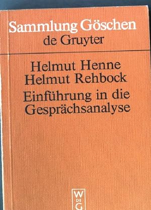 Seller image for Einfhrung in die Gesprchsanalyse. Sammlung Gschen 2212 for sale by books4less (Versandantiquariat Petra Gros GmbH & Co. KG)