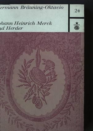 Imagen del vendedor de Johann Heinrich Merck und Herder. - Die Geschichte einer Freundschaft Darmsttter Schriften 24 a la venta por books4less (Versandantiquariat Petra Gros GmbH & Co. KG)