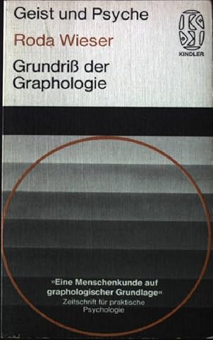 Seller image for Grundriss der Graphologie. Kindler Taschenbcher, Geist und Psyche Nr. 2107 for sale by books4less (Versandantiquariat Petra Gros GmbH & Co. KG)