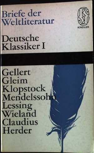 Image du vendeur pour Deutsche Klassiker - 1. Teil Kindler - Briefe der Weltliteratur 3016/3017 mis en vente par books4less (Versandantiquariat Petra Gros GmbH & Co. KG)