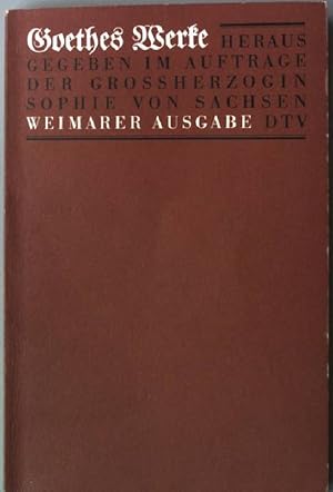 Bild des Verkufers fr Goethes Werke - Weimarer Ausgabe Band 29: 1. Abteilung, 25. Band, Zweite Abtheilung. zum Verkauf von books4less (Versandantiquariat Petra Gros GmbH & Co. KG)