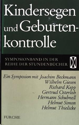 Seller image for Kindersegen und Geburtenkontrolle Stundenbcher Band 41 for sale by books4less (Versandantiquariat Petra Gros GmbH & Co. KG)