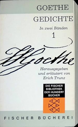 Bild des Verkufers fr Goethe, Gedichte. Band 1. (Nr 99) zum Verkauf von books4less (Versandantiquariat Petra Gros GmbH & Co. KG)