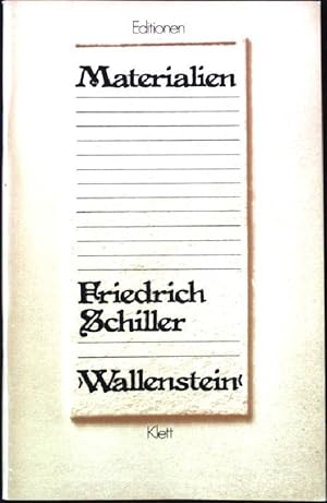 Bild des Verkufers fr Materialien - Friedrich Schiller - Wallenstein zum Verkauf von books4less (Versandantiquariat Petra Gros GmbH & Co. KG)
