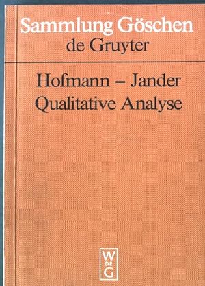 Qualitative Analyse. Sammlung Göschen 2619
