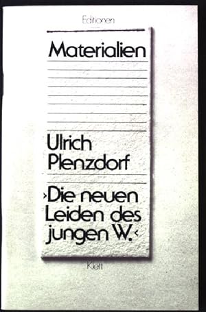 Imagen del vendedor de Materialien Ulrich Plenzdorf "Die neuen Leiden des jungen W.". a la venta por books4less (Versandantiquariat Petra Gros GmbH & Co. KG)