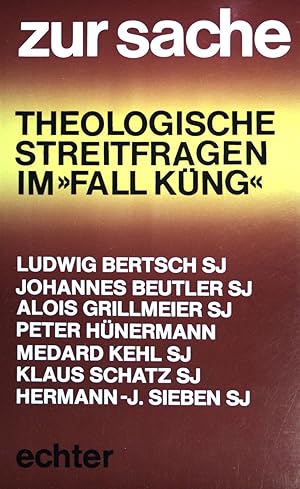 Bild des Verkufers fr Zur Sache : theologische Streitfragen im "Fall Kng" zum Verkauf von books4less (Versandantiquariat Petra Gros GmbH & Co. KG)