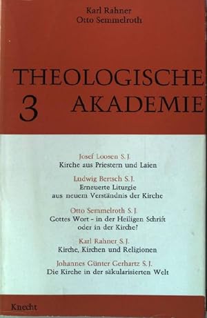 Bild des Verkufers fr Theologische Akademie Band 3. zum Verkauf von books4less (Versandantiquariat Petra Gros GmbH & Co. KG)