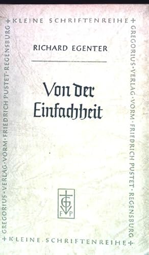 Seller image for Von der Einfachheit. for sale by books4less (Versandantiquariat Petra Gros GmbH & Co. KG)