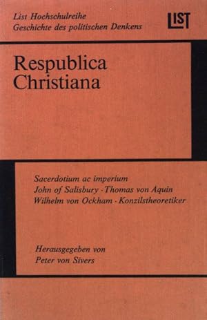 Bild des Verkufers fr Respublica Christiana. List-Hochschulreife - Geschichte des politischen Denkens - Nr. 1506; zum Verkauf von books4less (Versandantiquariat Petra Gros GmbH & Co. KG)