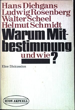 Imagen del vendedor de Warum Mitbestimmung und wie? a la venta por books4less (Versandantiquariat Petra Gros GmbH & Co. KG)