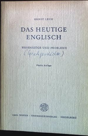 Seller image for Das heutige Englisch. - Wesenszge und Probleme. for sale by books4less (Versandantiquariat Petra Gros GmbH & Co. KG)