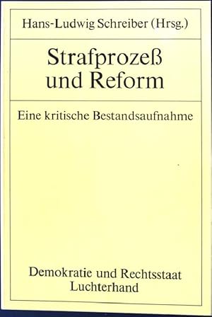 Immagine del venditore per Strafprozess und Reform : eine kritische Bestandsaufnahme. Demokratie und Rechtsstaat ; Bd. 45 venduto da books4less (Versandantiquariat Petra Gros GmbH & Co. KG)