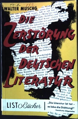 Seller image for Die Zerstrung der deutschen Literatur. List-Taschenbcher, Nr. 156; for sale by books4less (Versandantiquariat Petra Gros GmbH & Co. KG)
