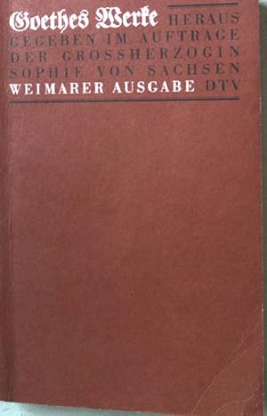 Bild des Verkufers fr Goethes Werke; 1. Abt. Goethes Werke ; Bd. 50., Weimar 1900. Nr.58 zum Verkauf von books4less (Versandantiquariat Petra Gros GmbH & Co. KG)