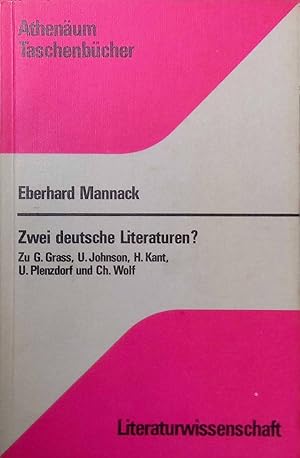 Seller image for Zwei deutsche Literaturen? : zu G. Grass, U. Johnson, H. Kant, U. Plenzdorf u. C. Wolf ; mit e. Bibliogr. d. Schnen Literatur in d. DDR (1968 - 1974). AT 2123 for sale by books4less (Versandantiquariat Petra Gros GmbH & Co. KG)