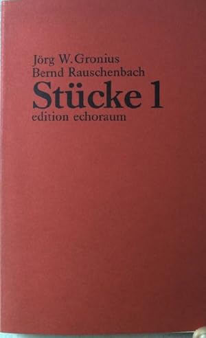 Seller image for Stcke 1. edition echoraum. for sale by books4less (Versandantiquariat Petra Gros GmbH & Co. KG)