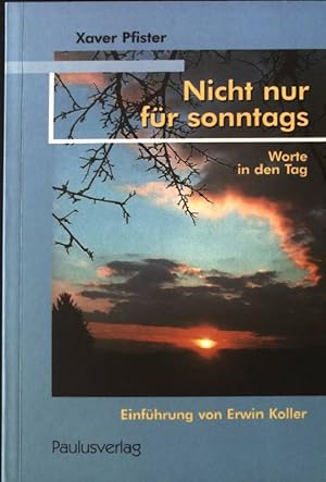 Bild des Verkufers fr Nicht nur fr sonntags : Worte in den Tag. zum Verkauf von books4less (Versandantiquariat Petra Gros GmbH & Co. KG)