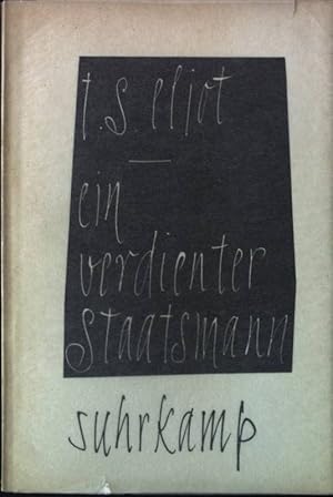 Bild des Verkufers fr Ein verdienter Staatsmann. zum Verkauf von books4less (Versandantiquariat Petra Gros GmbH & Co. KG)