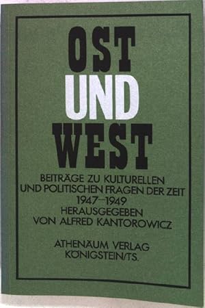 Image du vendeur pour Ost und West; Teil: 2., 1948, Halbjahr 1 mis en vente par books4less (Versandantiquariat Petra Gros GmbH & Co. KG)