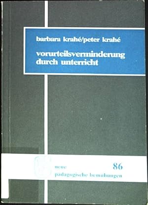 Bild des Verkufers fr Vorurteilsverminderung durch Unterricht : Voraussetzungen und Grenzen. Neue pdagogische Bemhungen ; Bd. 86 zum Verkauf von books4less (Versandantiquariat Petra Gros GmbH & Co. KG)